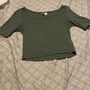 Green Crop Top